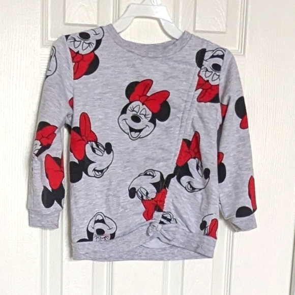 Disney Jr Minnie Mouse (5T) Pullover Sweatshirt with Decorative Draw String - Picture 1 of 16